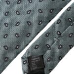 Cravate homme Dolce & Gabbana verte à motifs, 100 % soie, réglable