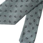 Cravate homme Dolce & Gabbana verte à motifs, 100 % soie, réglable