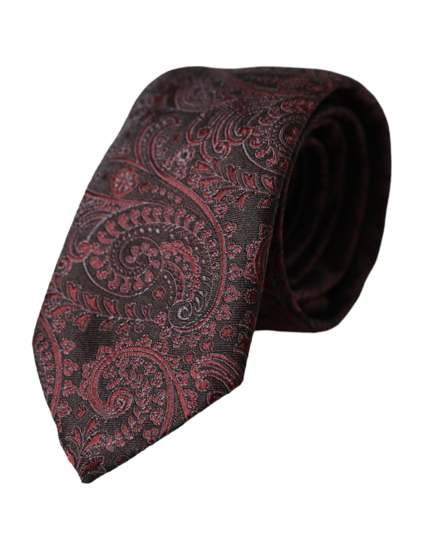 Cravate homme ajustable en soie à motif Bordeaux Dolce & Gabbana