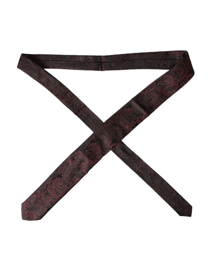 Cravate homme ajustable en soie à motif Bordeaux Dolce & Gabbana