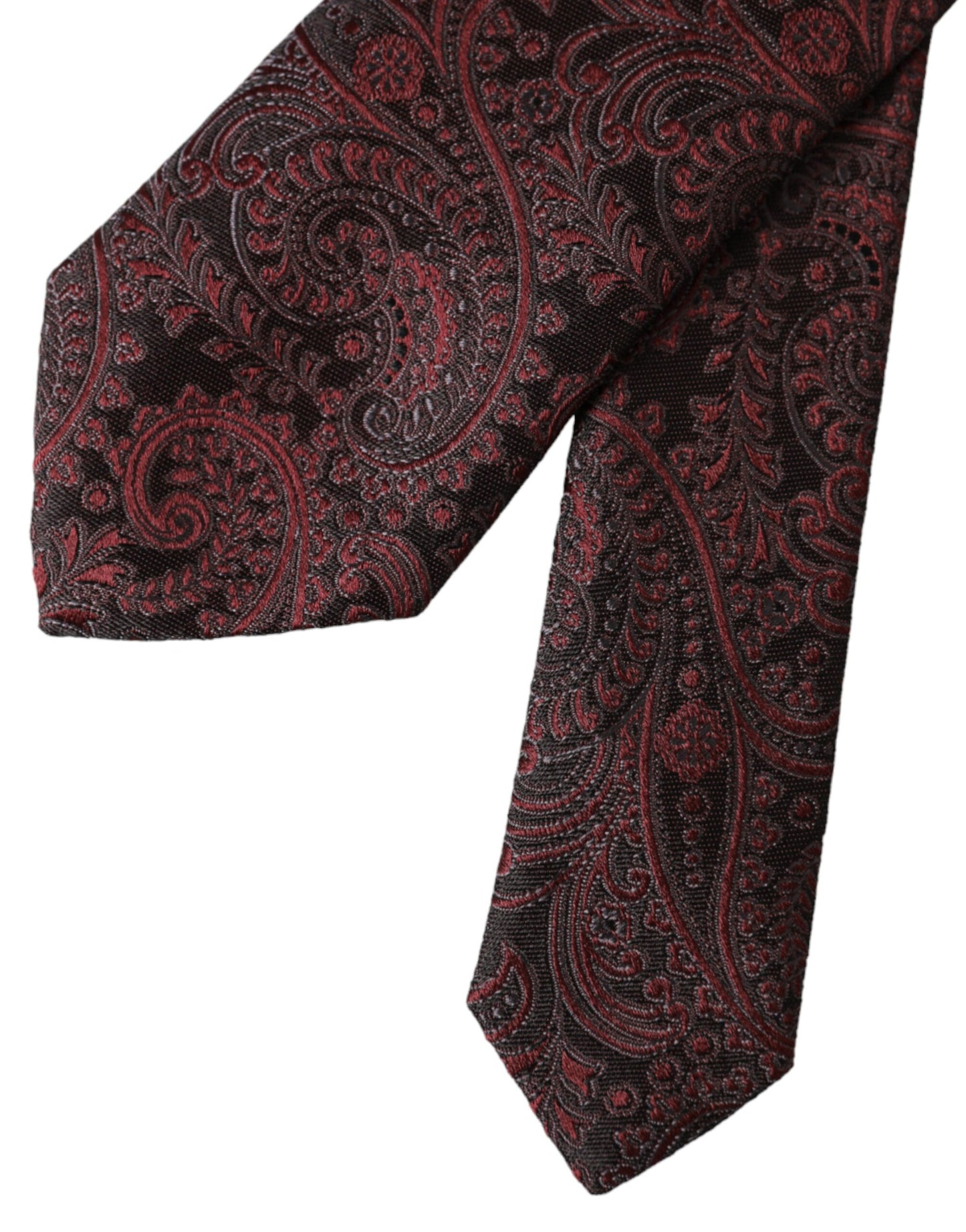 Cravate homme ajustable en soie à motif Bordeaux Dolce & Gabbana