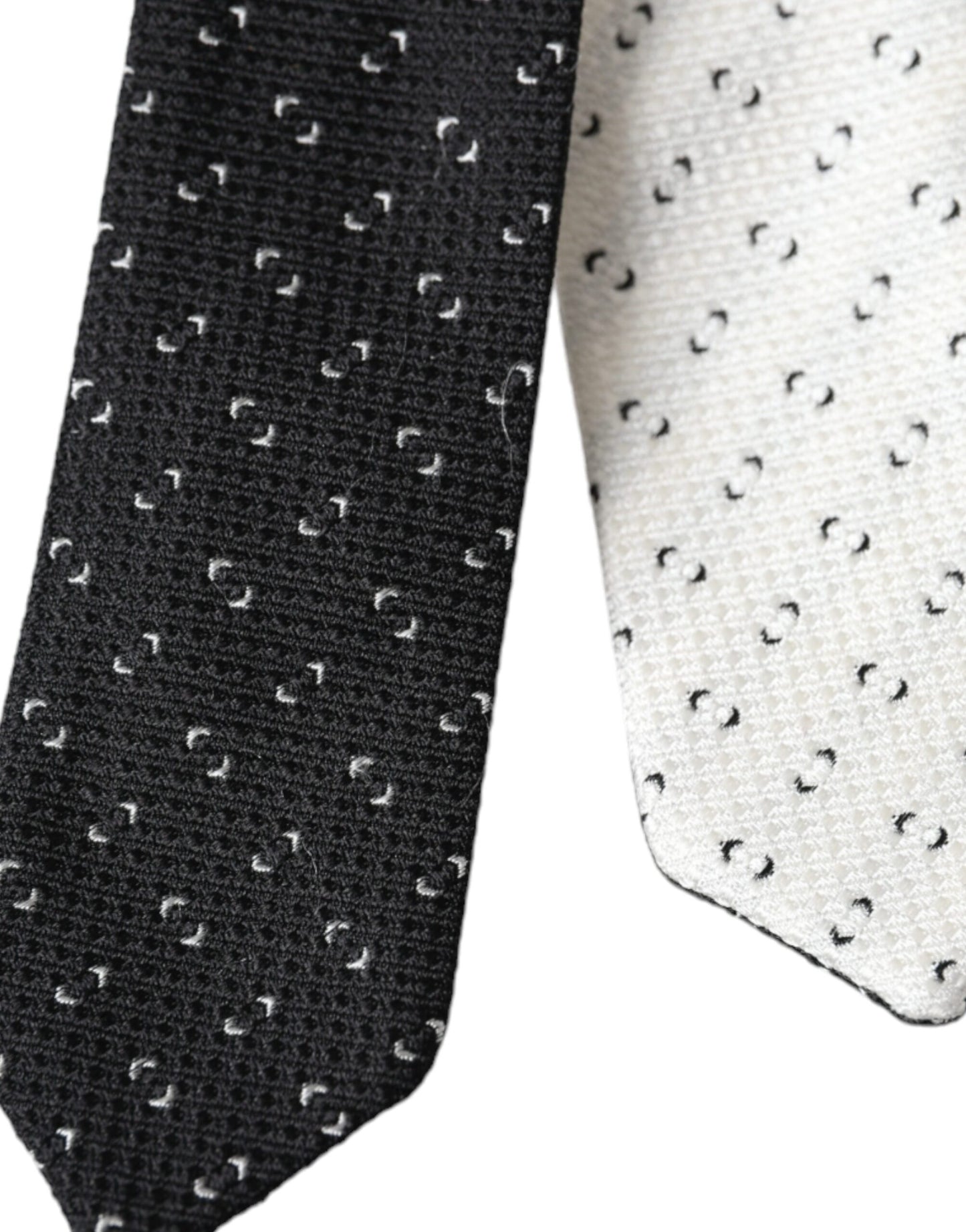 Cravate ajustable à motif noir et blanc Dolce & Gabbana