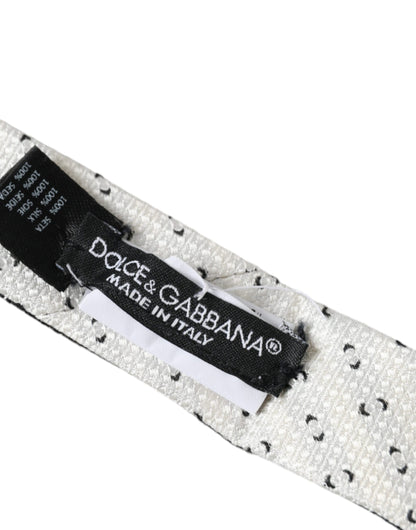 Cravate ajustable à motif noir et blanc Dolce & Gabbana
