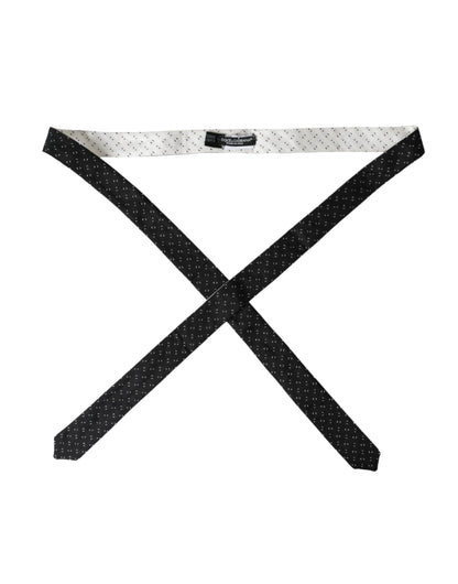 Cravate ajustable à motif noir et blanc Dolce & Gabbana