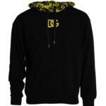 Sudadera con capucha de algodón negro con logo de Dolce & Gabbana
