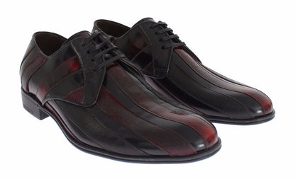 Chaussures habillées Dolce & Gabbana en cuir noir bordeaux