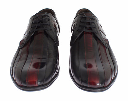 Chaussures habillées Dolce & Gabbana en cuir noir bordeaux