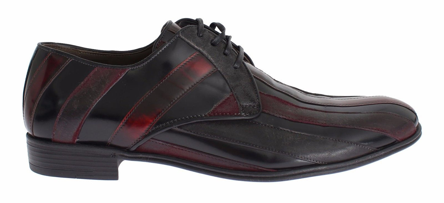 Chaussures habillées Dolce & Gabbana en cuir noir bordeaux