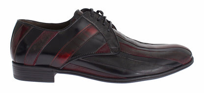 Chaussures habillées Dolce & Gabbana en cuir noir bordeaux