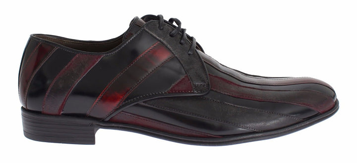 Zapatos de vestir Dolce & Gabbana de piel burdeos y negra