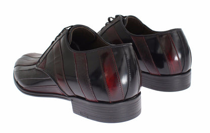 Chaussures habillées Dolce & Gabbana en cuir noir bordeaux