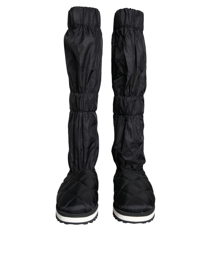 Dolce & Gabbana Baskets Bottines Montantes Matelassées Noires