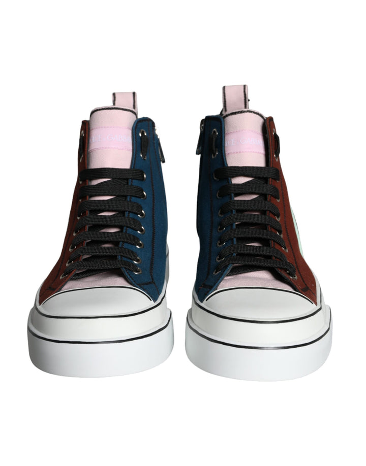 Zapatillas Altas de Retazos Multicolor Dolce & Gabbana