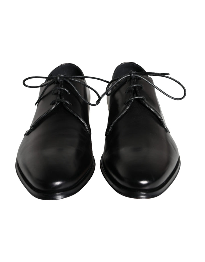 Zapatos de vestir tipo derby para hombre de piel de becerro negra Dolce & Gabbana