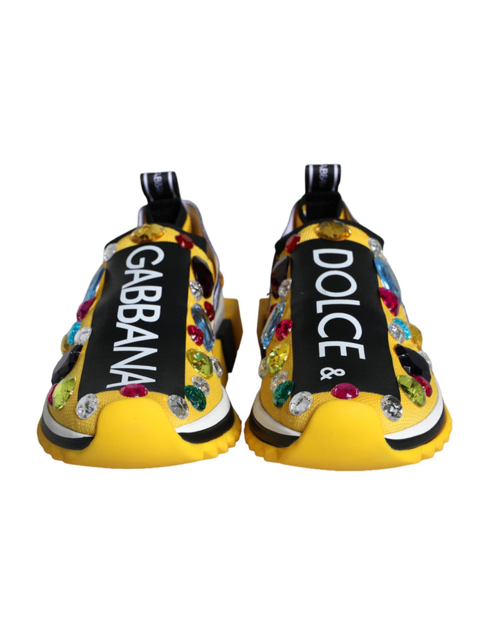 Zapatillas Dolce & Gabbana Sorrento Crystals amarillas para mujer