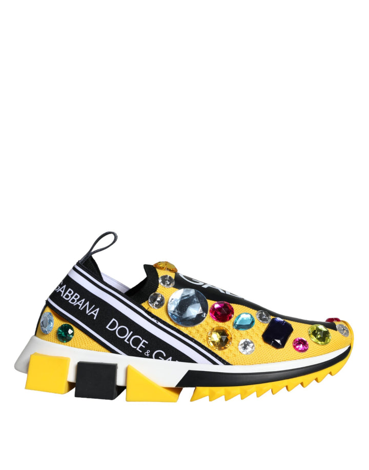 Zapatillas Dolce & Gabbana Sorrento Crystals amarillas para mujer