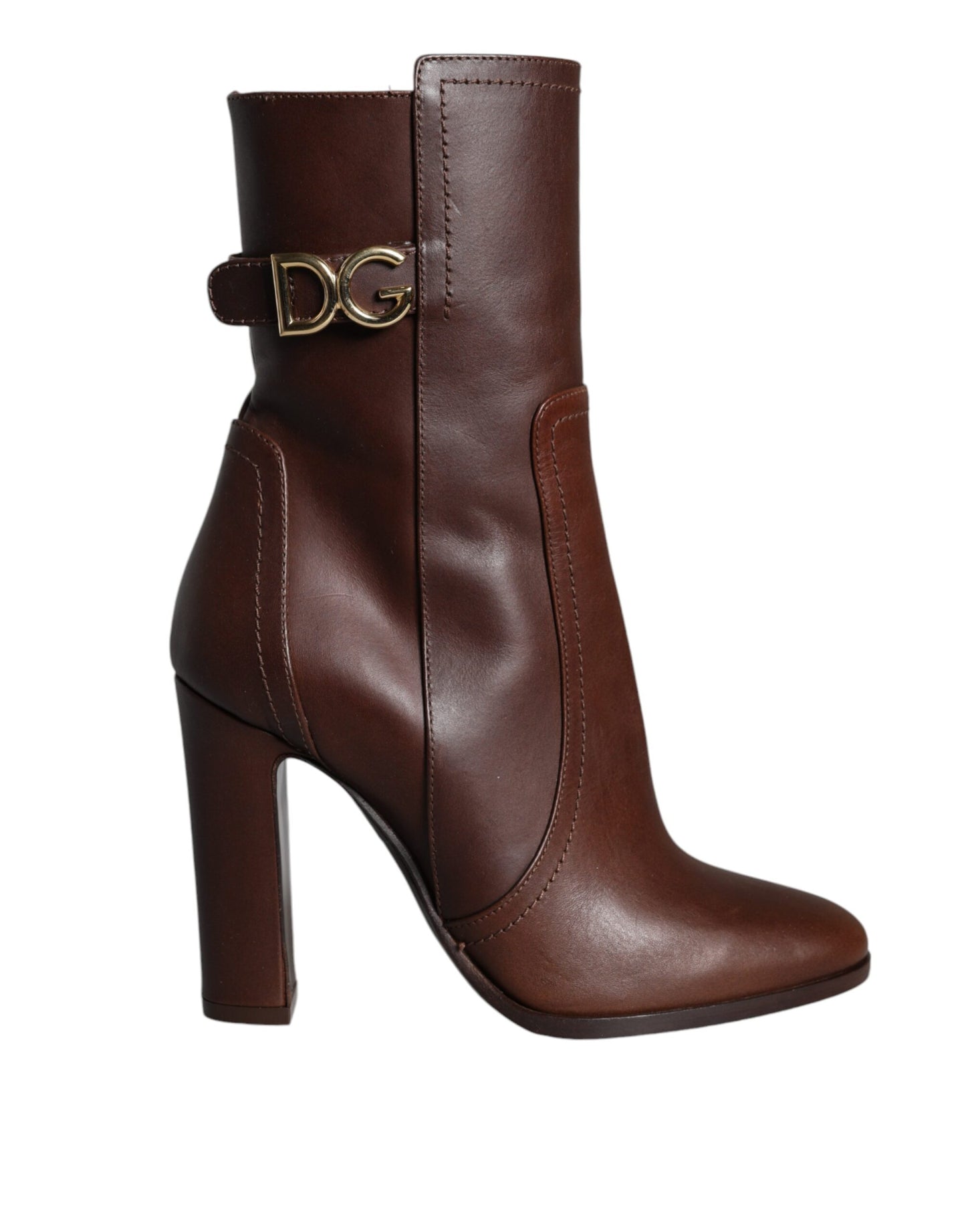 Zapatos Botas de Media Caña de Piel Marrón Dolce & Gabbana