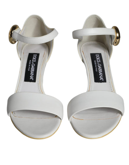 Zapatos Sandalias Dolce & Gabbana Keira de Cuero Blanco