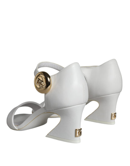 Zapatos Sandalias Dolce & Gabbana Keira de Cuero Blanco