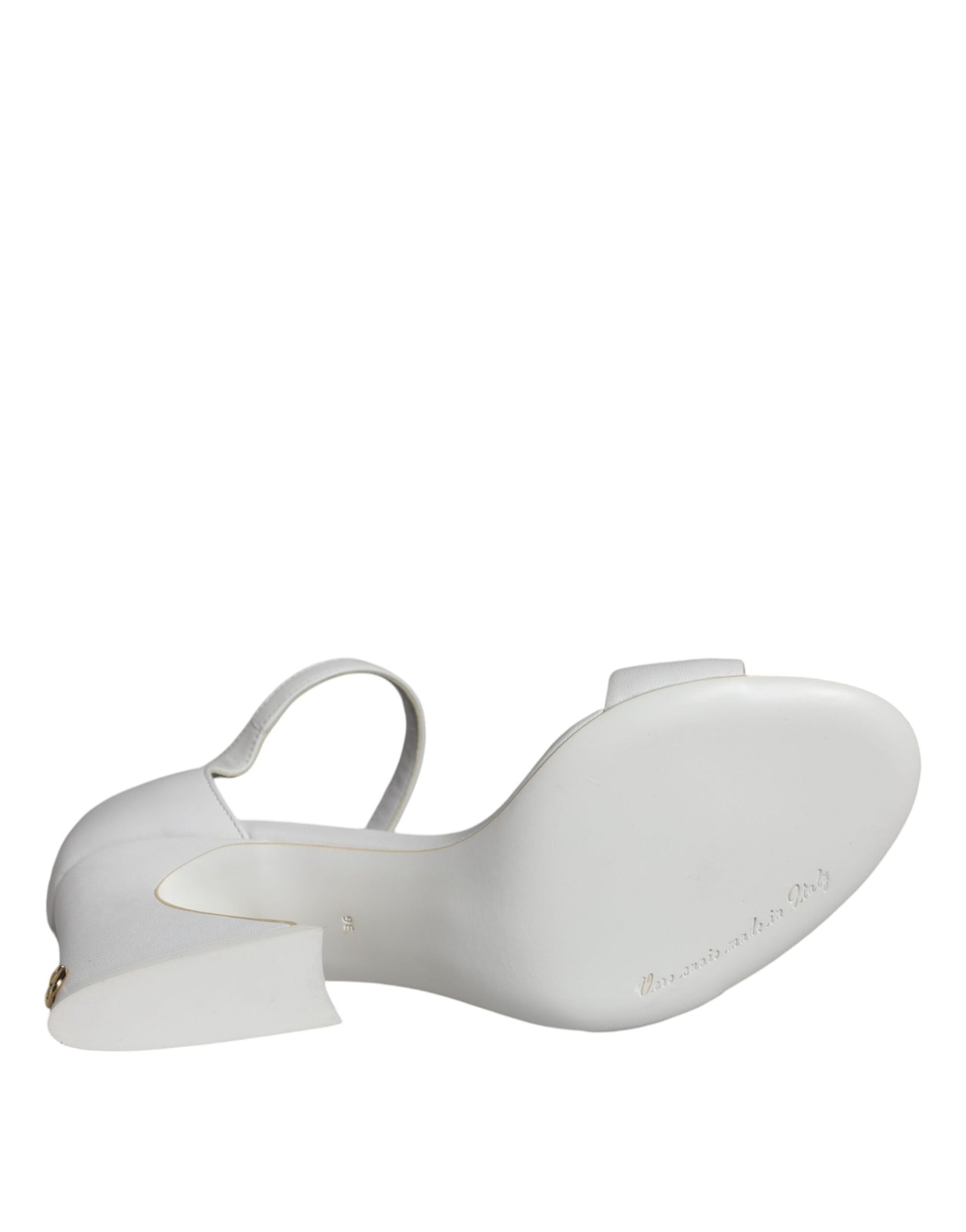 Zapatos Sandalias Dolce & Gabbana Keira de Cuero Blanco