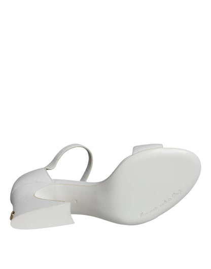 Zapatos Sandalias Dolce & Gabbana Keira de Cuero Blanco