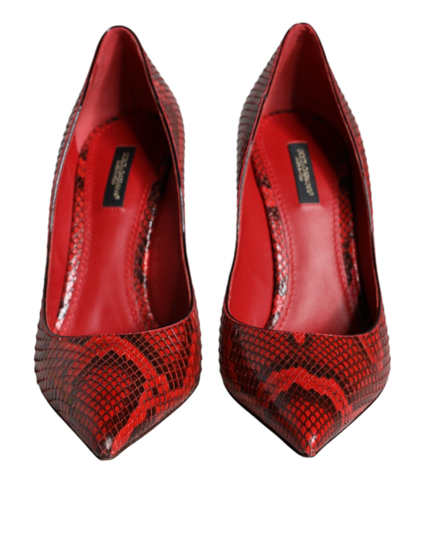 Dolce & Gabbana Escarpins à talons aiguilles en cuir rouge