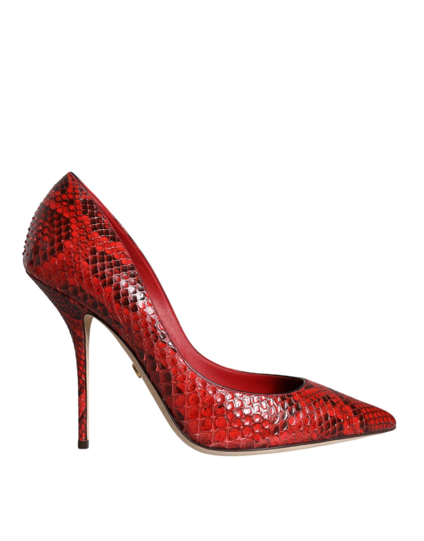Dolce & Gabbana Escarpins à talons aiguilles en cuir rouge