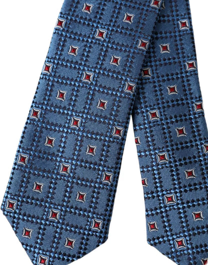 Cravate réglable en soie 100 % à motifs bleus Dolce & Gabbana pour homme