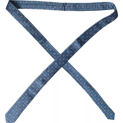 Cravate réglable en soie 100 % à motifs bleus Dolce & Gabbana pour homme