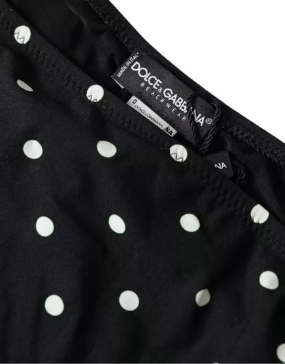 Bas de maillot de bain bikini Dolce & Gabbana noir à pois