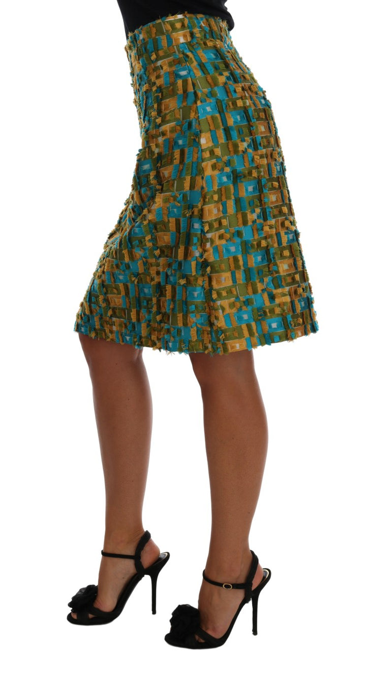 Falda lápiz recta de jacquard multicolor Dolce & Gabbana
