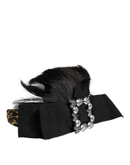 Diadema Dolce & Gabbana Negra de Cristal para Peluquería
