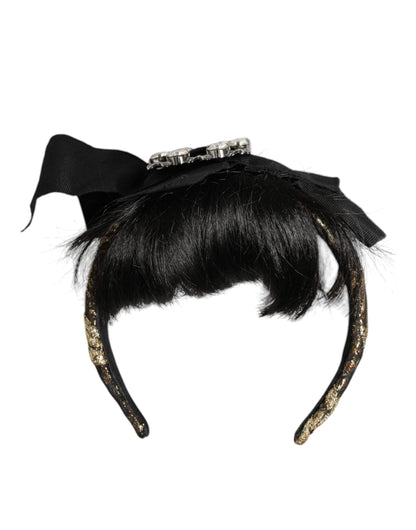Diadema Dolce & Gabbana Negra de Cristal para Peluquería