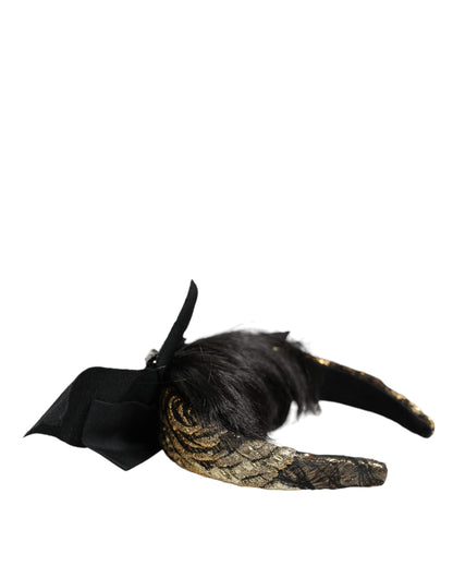 Diadema Dolce & Gabbana Negra de Cristal para Peluquería