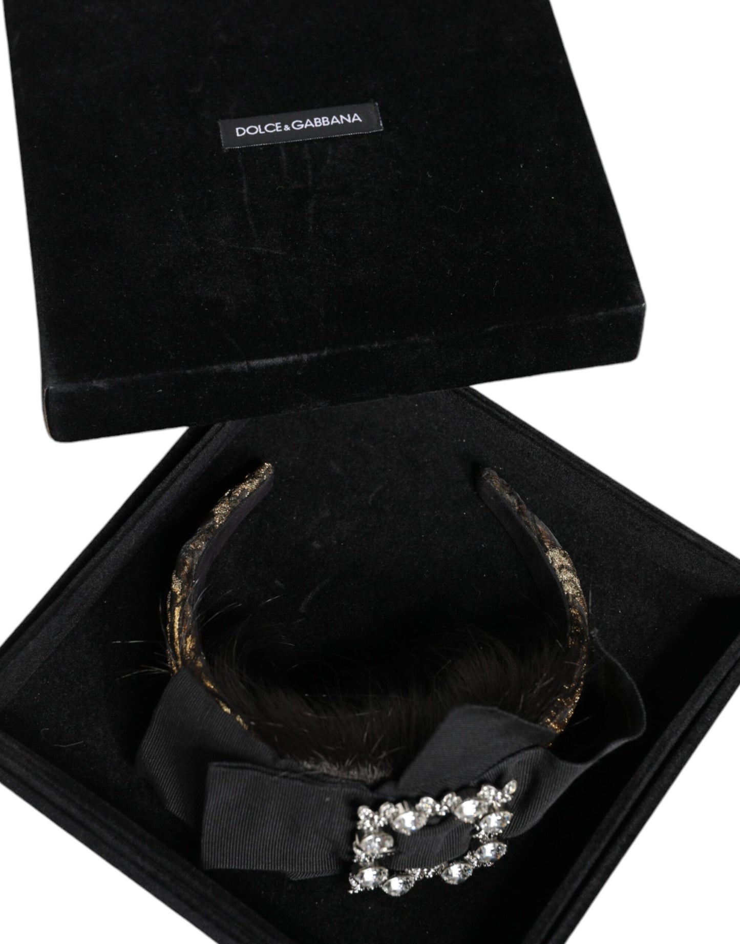 Diadema Dolce & Gabbana Negra de Cristal para Peluquería
