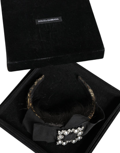 Diadema Dolce & Gabbana Negra de Cristal para Peluquería