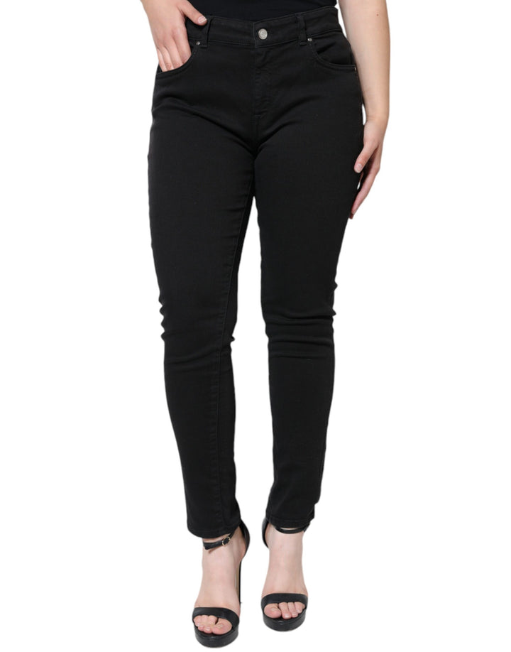 Pantalones vaqueros pitillo elásticos de algodón negro de Dolce & Gabbana
