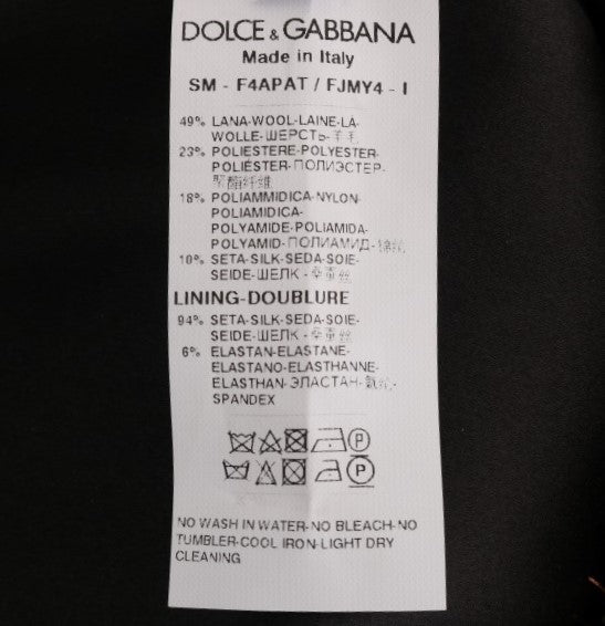 Mini-jupe courte Dolce & Gabbana noire dorée