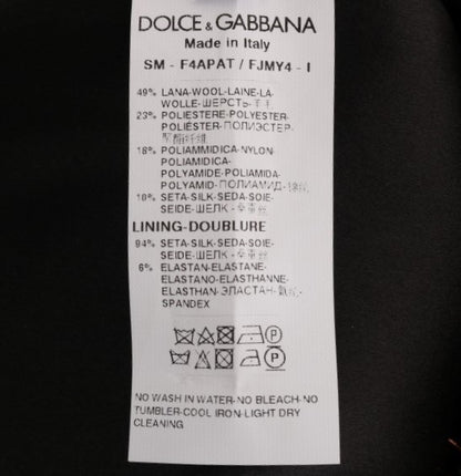 Mini-jupe courte Dolce & Gabbana noire dorée