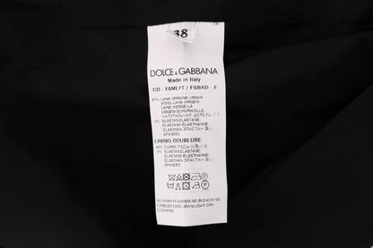 Robe Dolce & Gabbana en laine stretch grise à pois