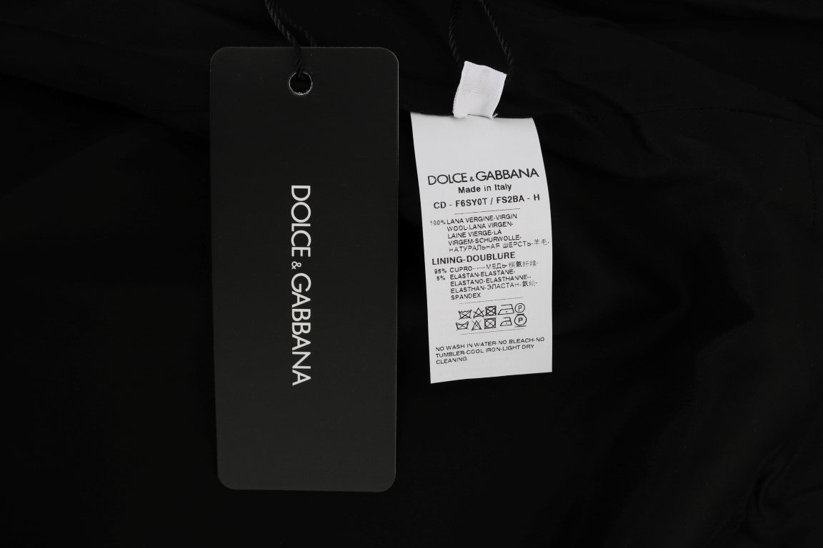 Robe fourreau en laine grise à pois Dolce & Gabbana