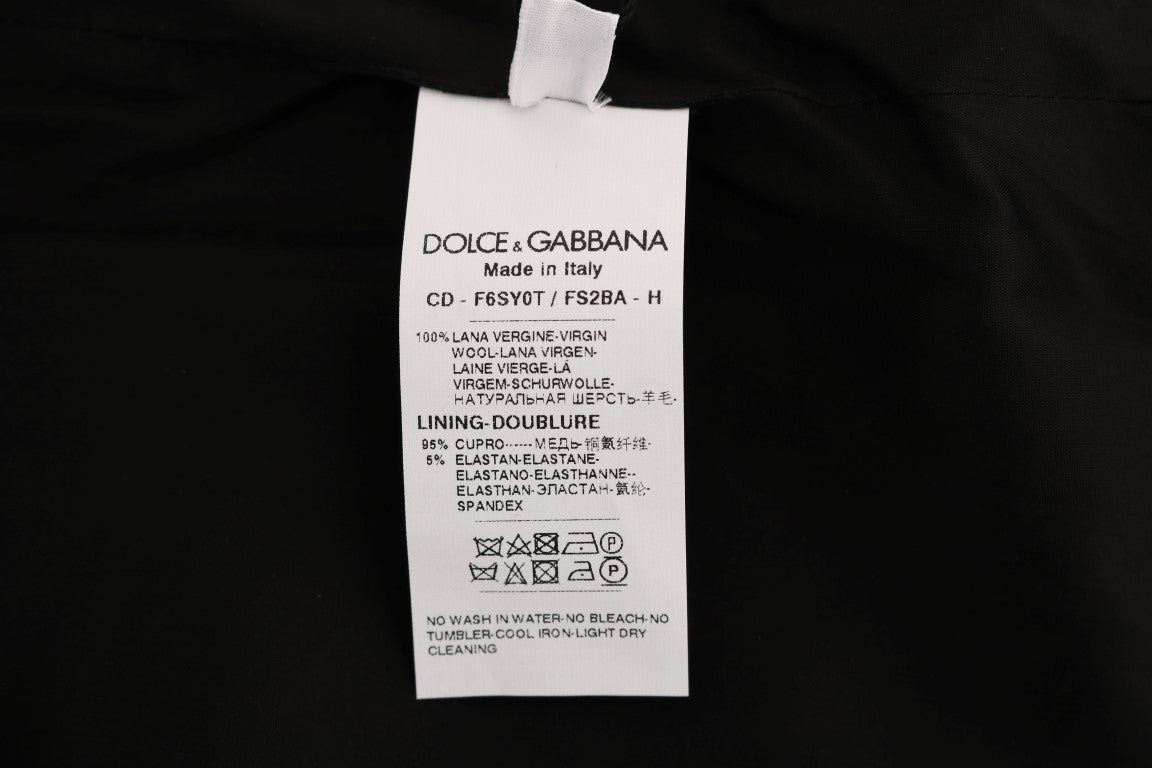 Robe fourreau en laine grise à pois Dolce & Gabbana