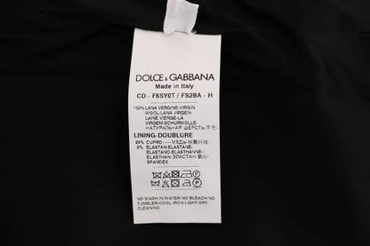 Robe fourreau en laine grise à pois Dolce & Gabbana
