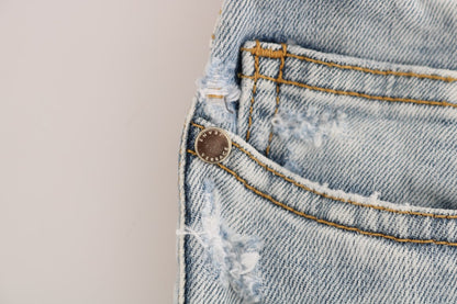 Jeans slim déchirés extensibles délavage bleu Versace Jeans