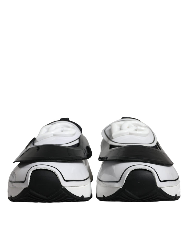 Zapatillas Dolce & Gabbana Daymaster con Placa del Logotipo en Blanco y Negro