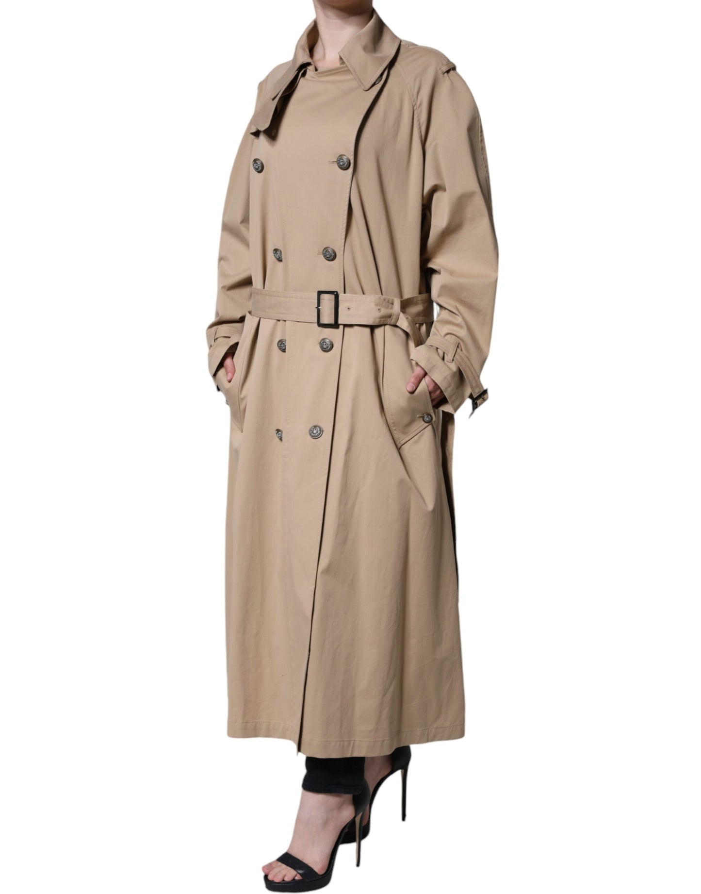 Veste trench croisée kaki Dolce & Gabbana