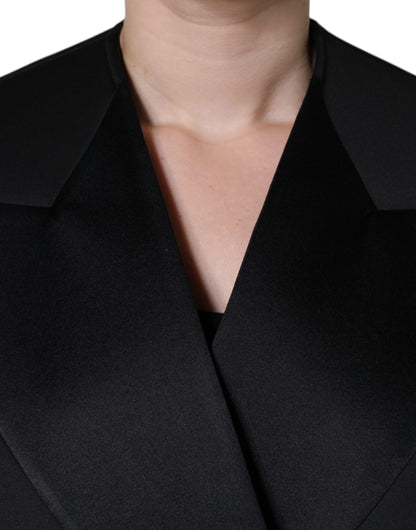 Chaqueta de doble botonadura Dolce & Gabbana de poliéster negro