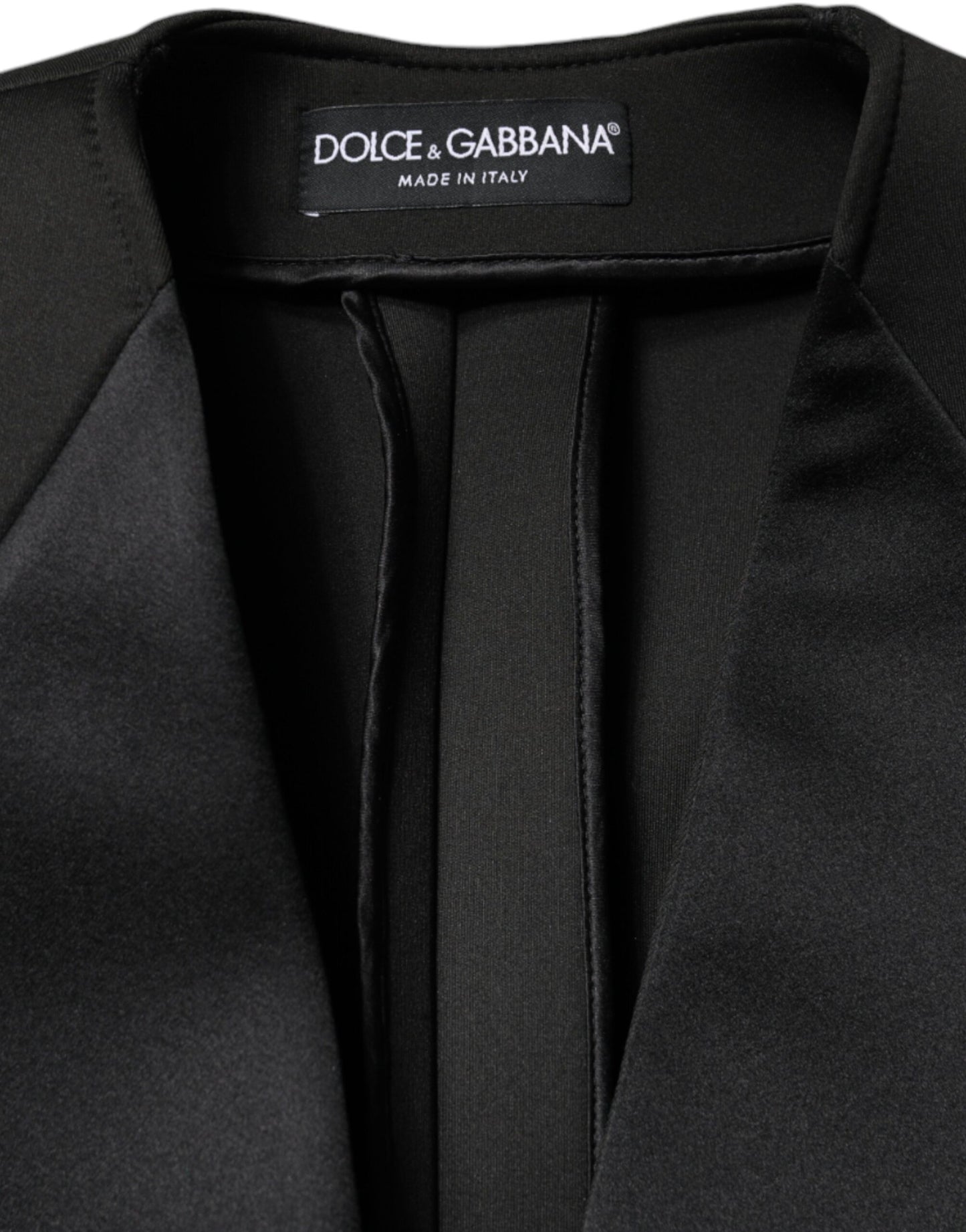 Chaqueta de doble botonadura Dolce & Gabbana de poliéster negro