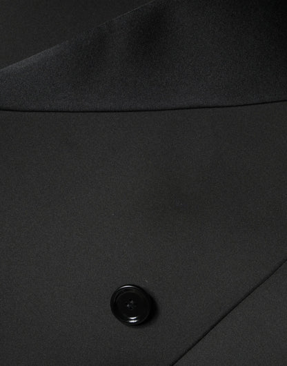 Chaqueta de doble botonadura Dolce & Gabbana de poliéster negro