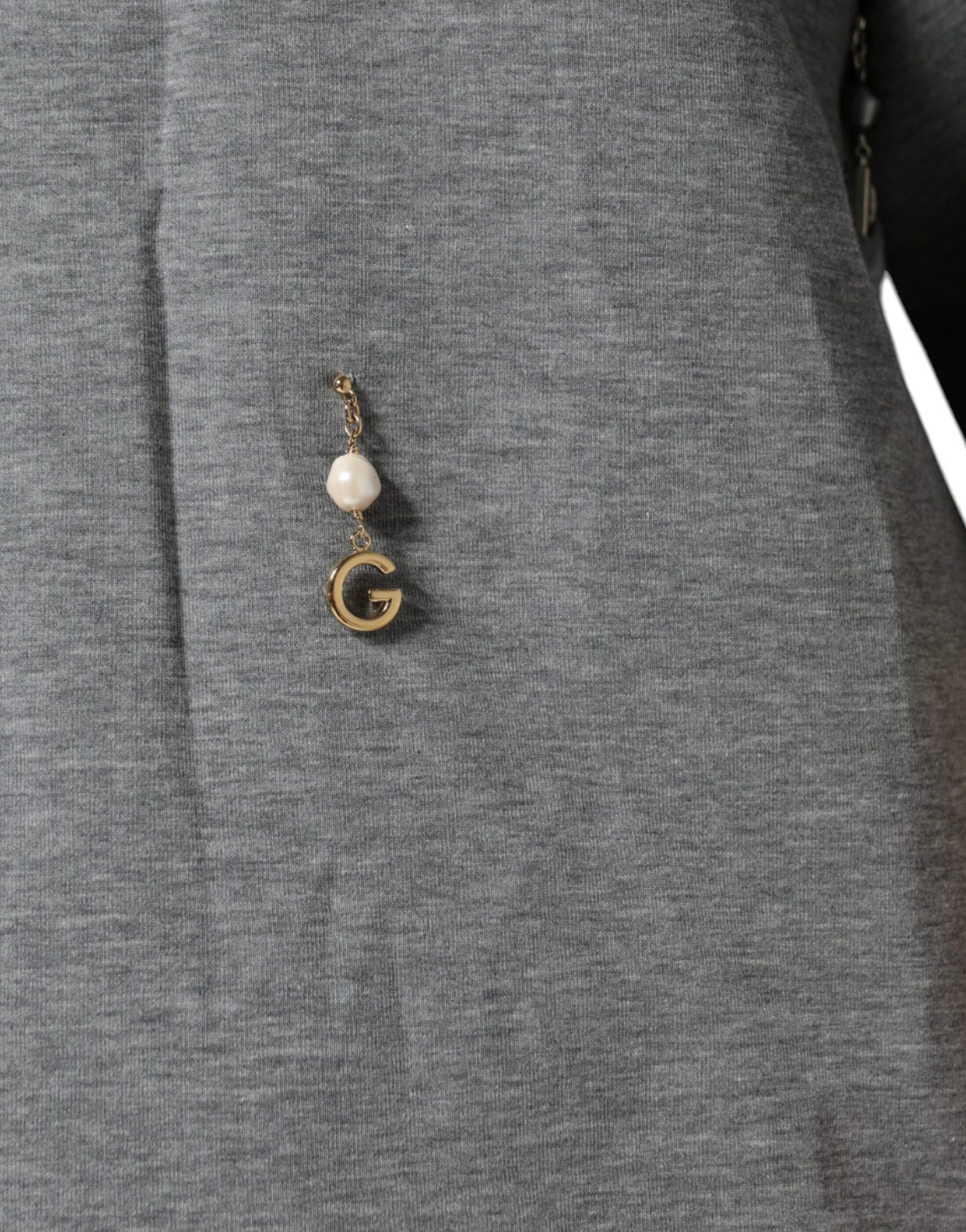 T-shirt Dolce & Gabbana gris en coton mélangé orné
